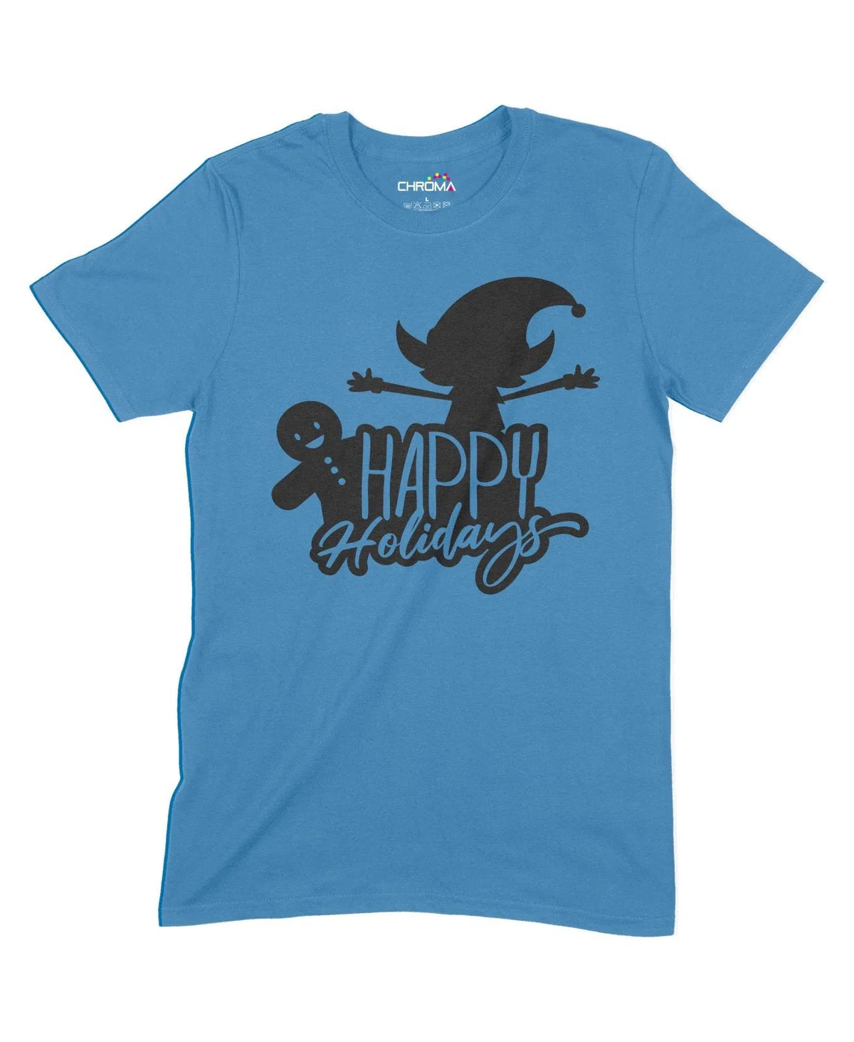Happy Holidays Unisex Adult T-Shirt Chroma Clothing