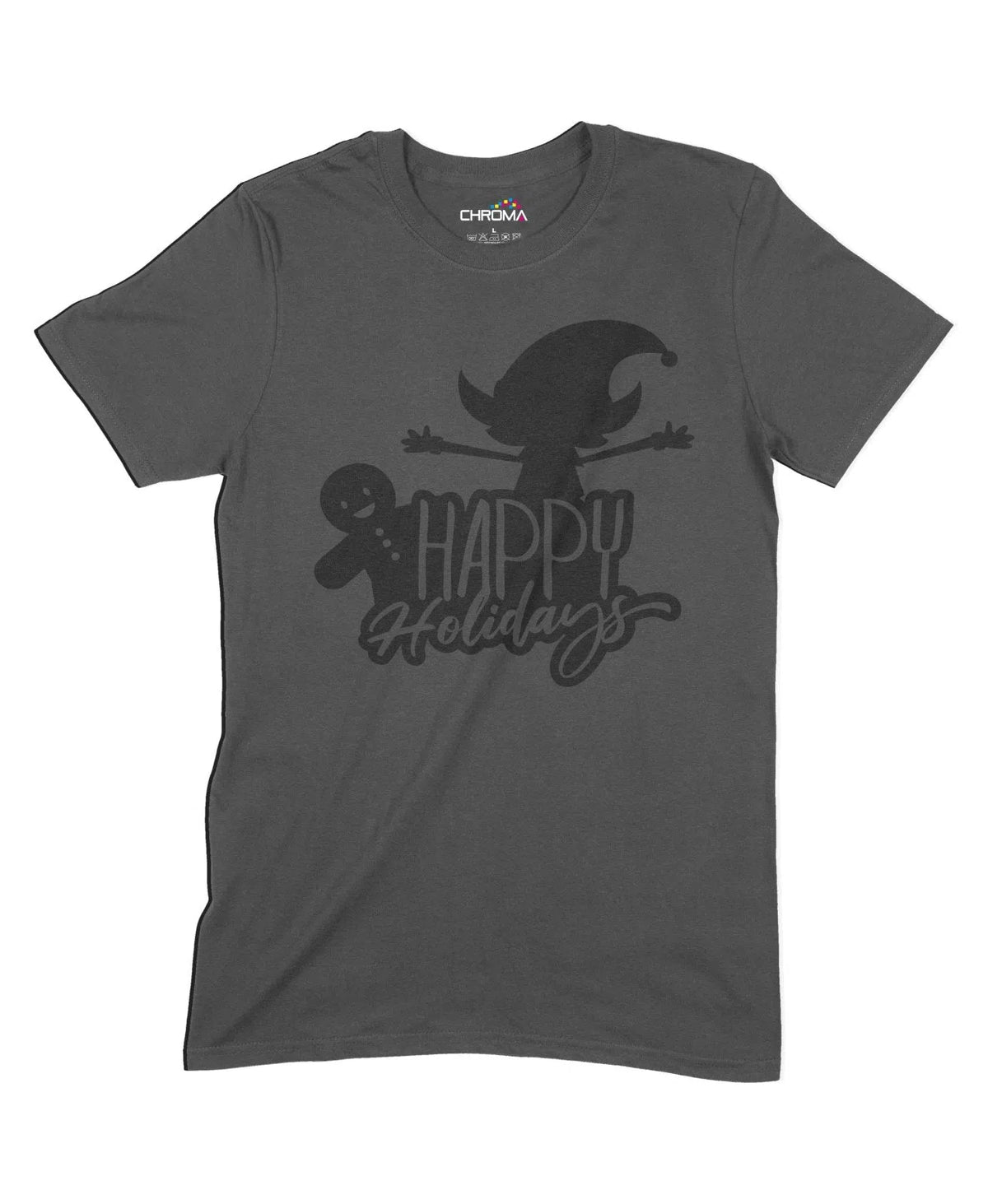 Happy Holidays Unisex Adult T-Shirt Chroma Clothing