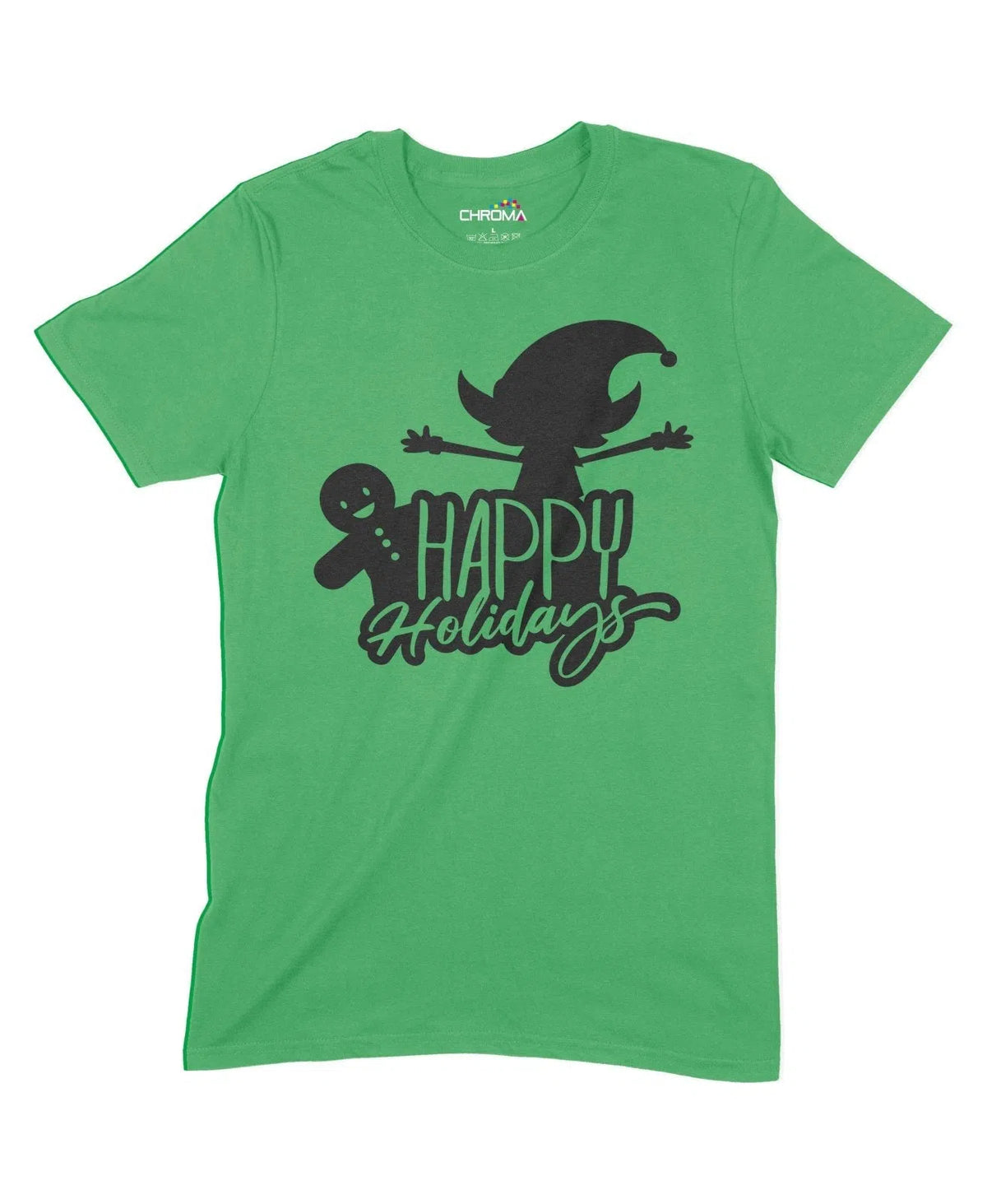 Happy Holidays Unisex Adult T-Shirt Chroma Clothing