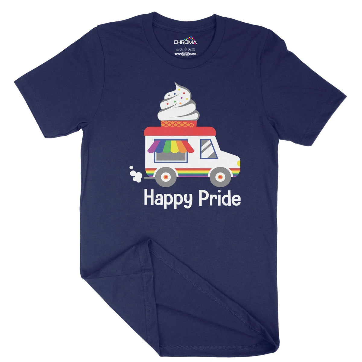 Happy Pride Unisex Adult T-Shirt | Quality Slogan Clothing Chroma Clothing