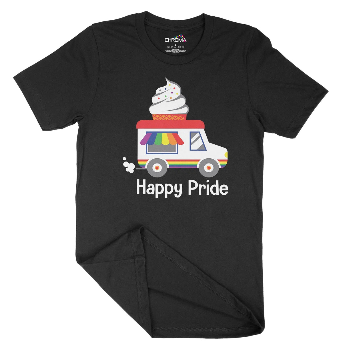Happy Pride Unisex Adult T-Shirt | Quality Slogan Clothing Chroma Clothing