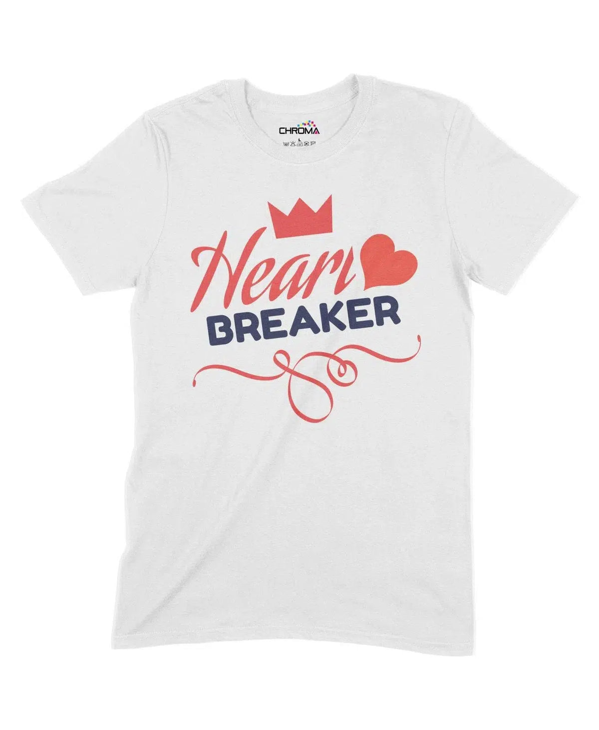 Heart Breaker Unisex Adult T-Shirt Chroma Clothing
