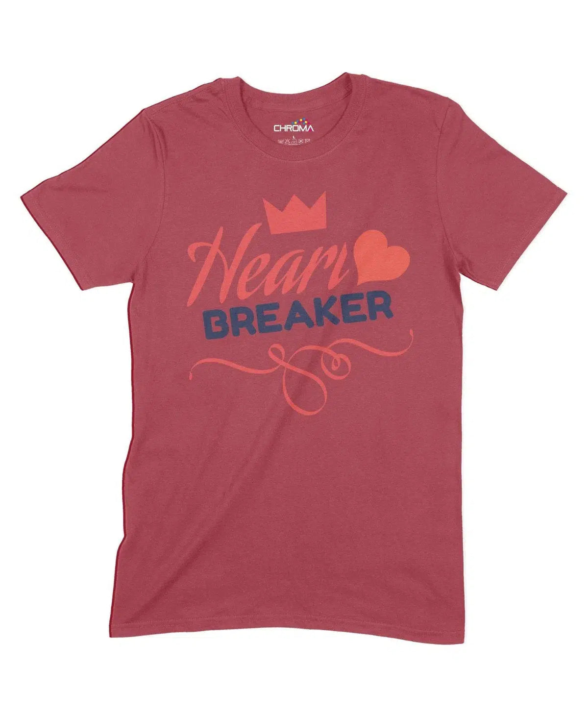 Heart Breaker Unisex Adult T-Shirt Chroma Clothing