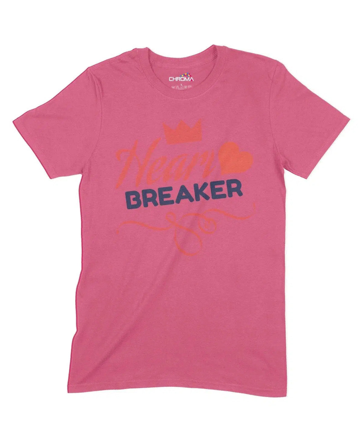 Heart Breaker Unisex Adult T-Shirt Chroma Clothing