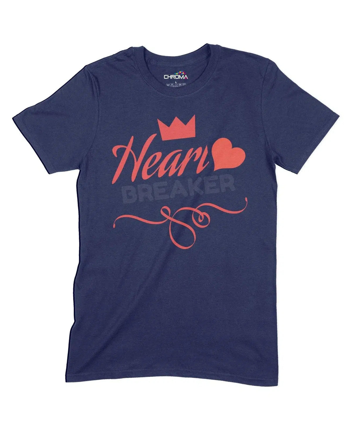Heart Breaker Unisex Adult T-Shirt Chroma Clothing