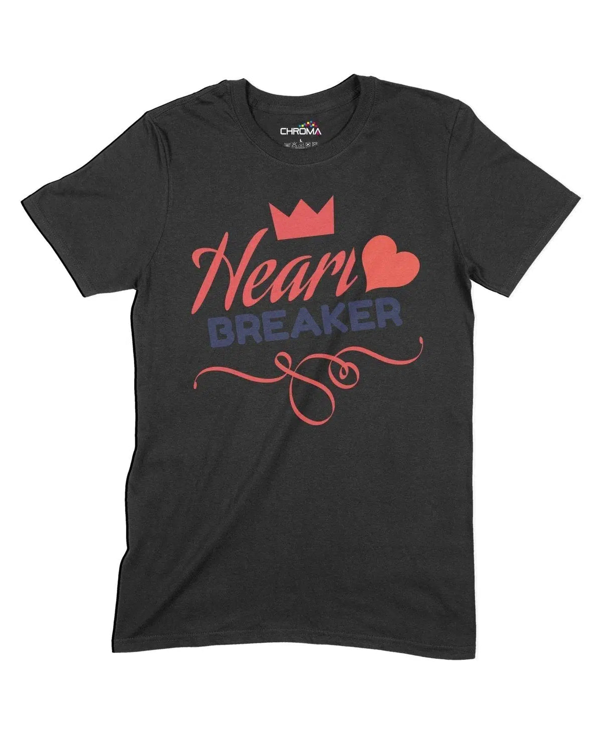 Heart Breaker Unisex Adult T-Shirt Chroma Clothing