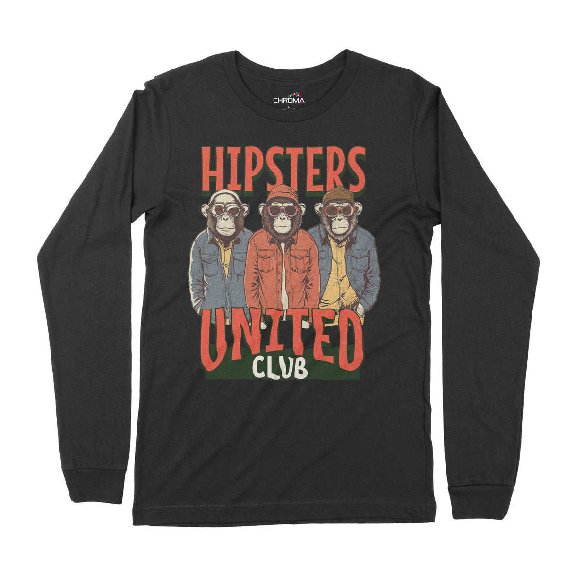 Hipsters United Club | Long-Sleeve T-Shirt | Premium Quality Streetwea Chroma Clothing
