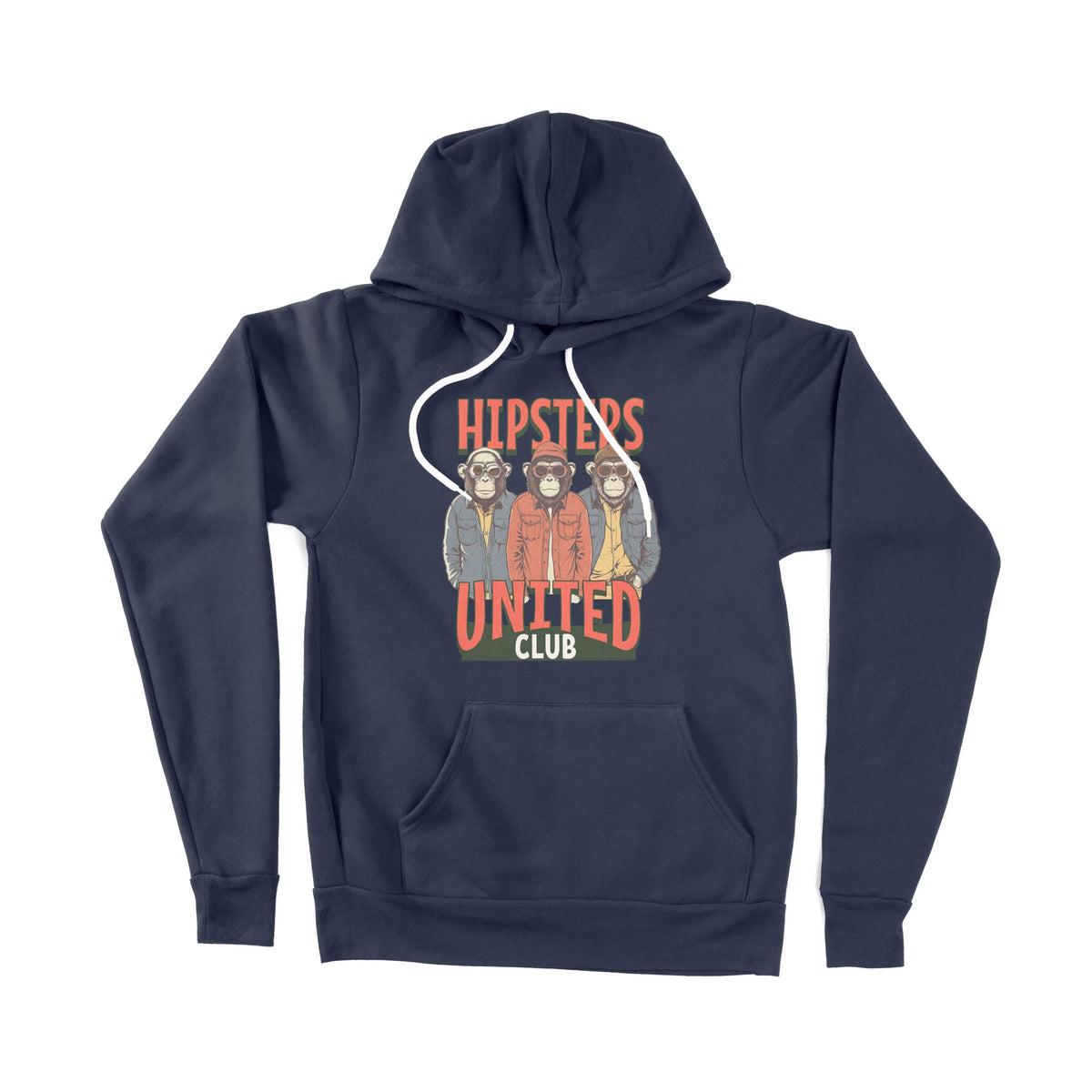 Hipsters United Club Unisex Adult Pullover Hoodie Chroma Clothing