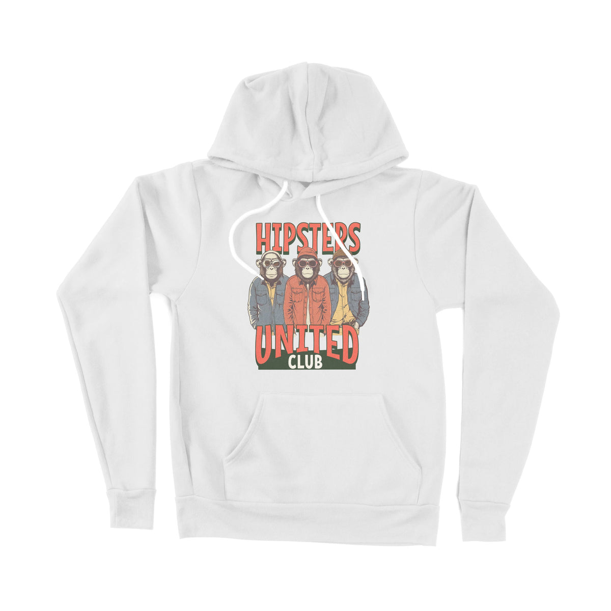 Hipsters United Club Unisex Adult Pullover Hoodie Chroma Clothing