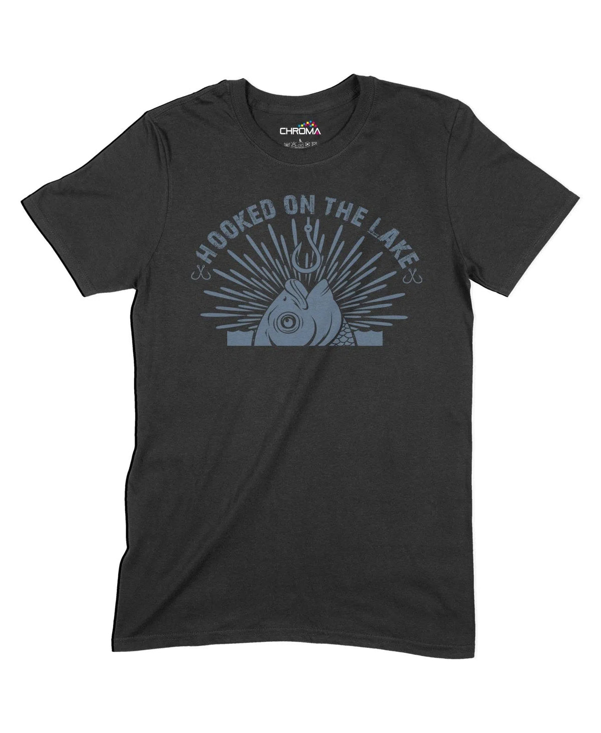 Hooked On The Lake Unisex Adult T-Shirt Chroma Clothing