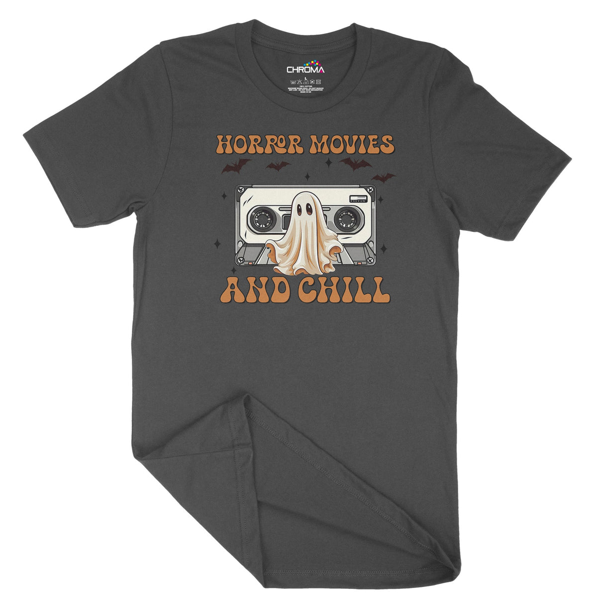 Horror Movies And Chill Unisex Adult T-Shirt | Premium Halloween Cloth Chroma Clothing