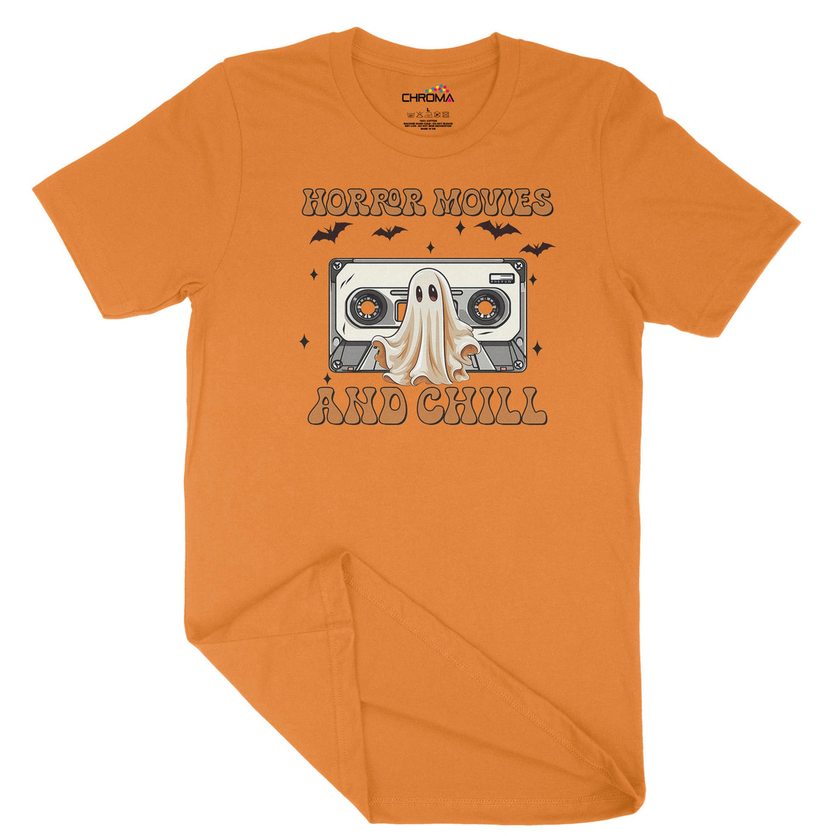 Horror Movies And Chill Unisex Adult T-Shirt | Premium Halloween Cloth Chroma Clothing