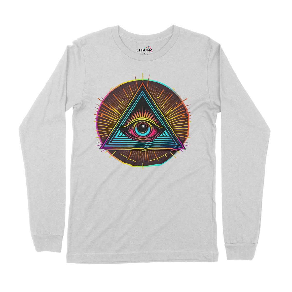 Illuminati Eye Of God | Long-Sleeve T-Shirt | Premium Quality Streetwe Chroma Clothing