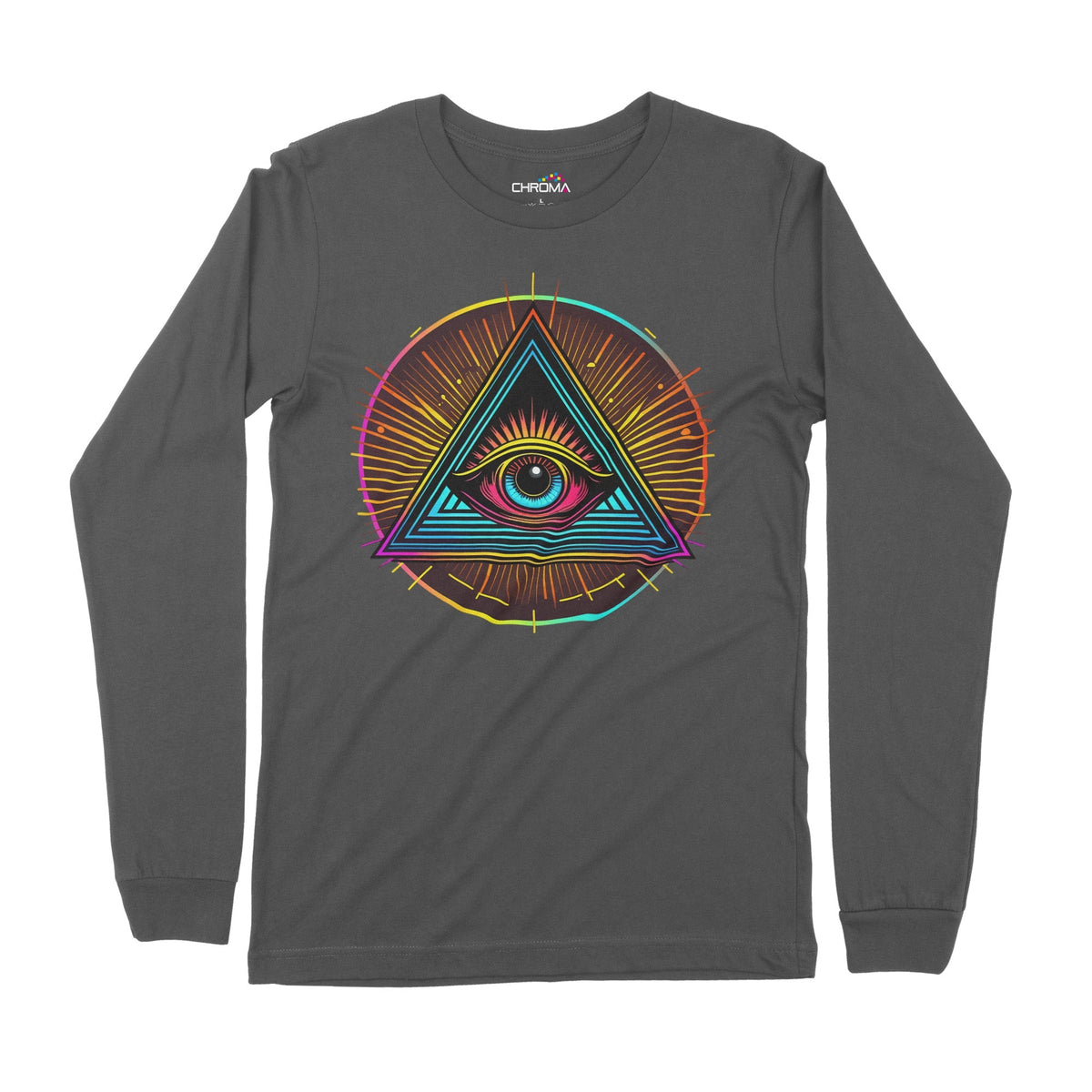 Illuminati Eye Of God | Long-Sleeve T-Shirt | Premium Quality Streetwe Chroma Clothing