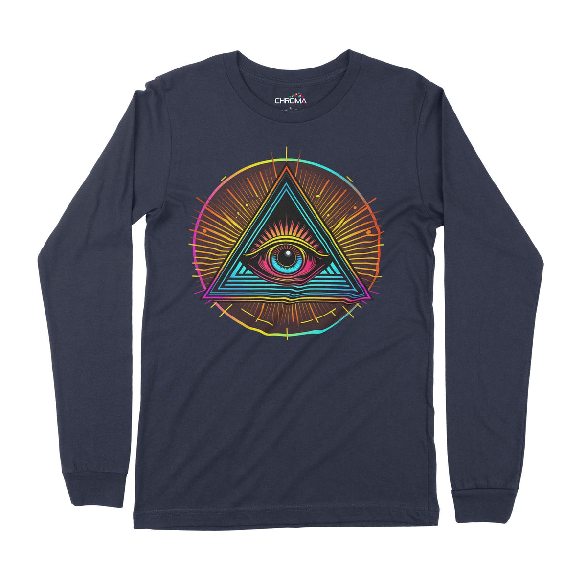 Illuminati Eye Of God | Long-Sleeve T-Shirt | Premium Quality Streetwe Chroma Clothing