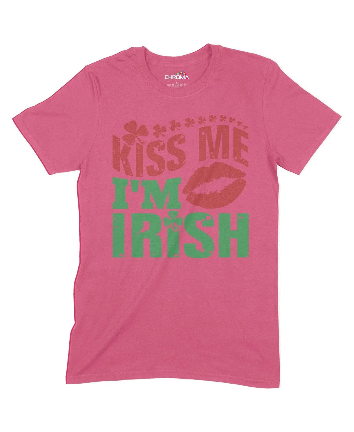 Kiss Me I'M Irish Unisex Adult T-Shirt Chroma Clothing