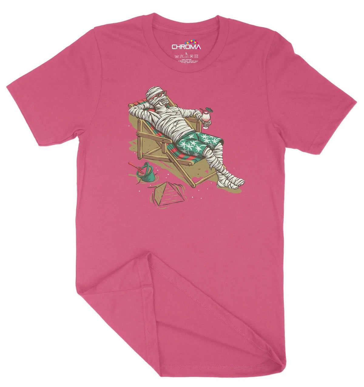 Laidback Mummy Beach Zombie Halloween Unisex Adult T-Shirt | Premium H Chroma Clothing