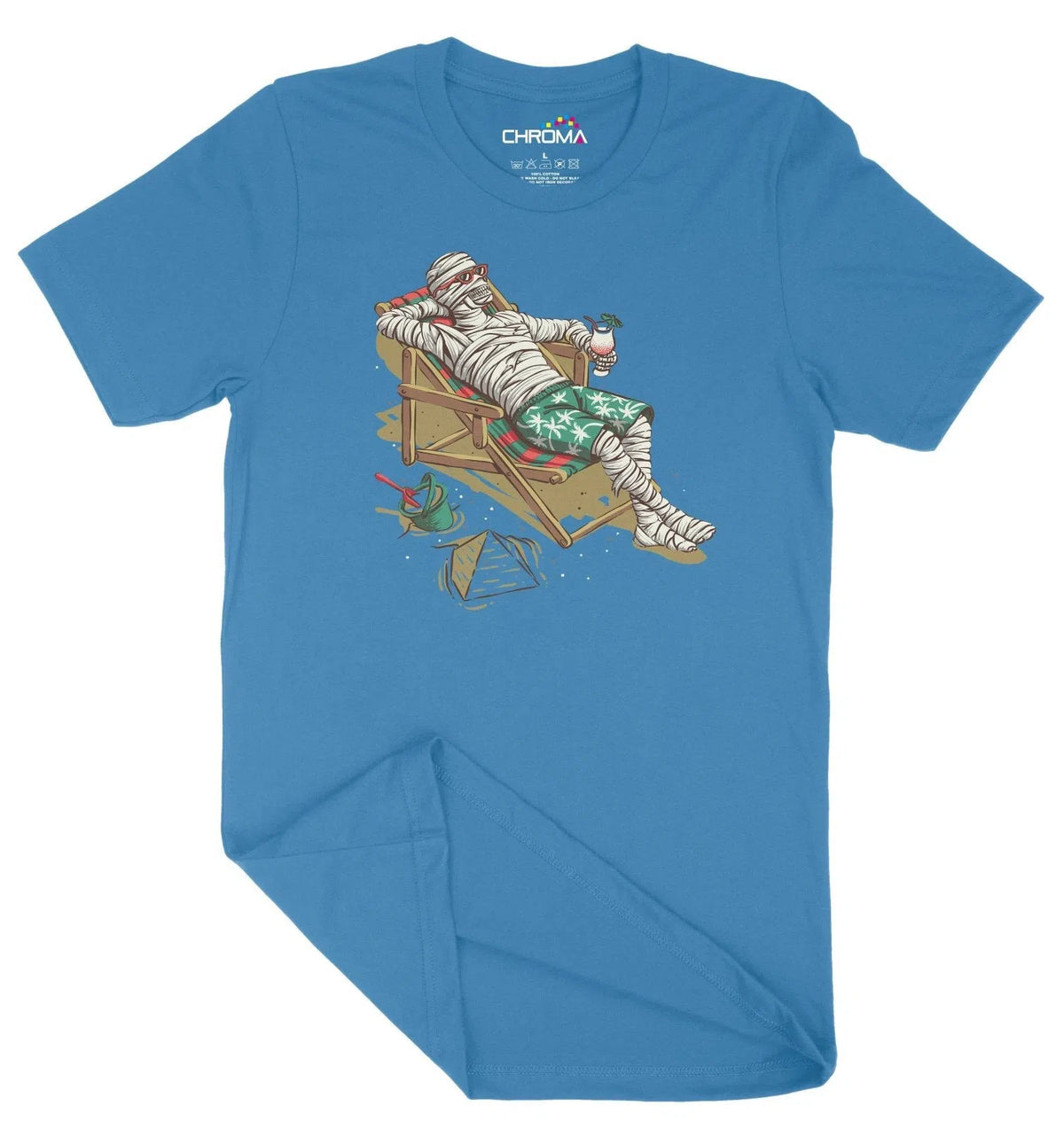 Laidback Mummy Beach Zombie Halloween Unisex Adult T-Shirt | Premium H Chroma Clothing