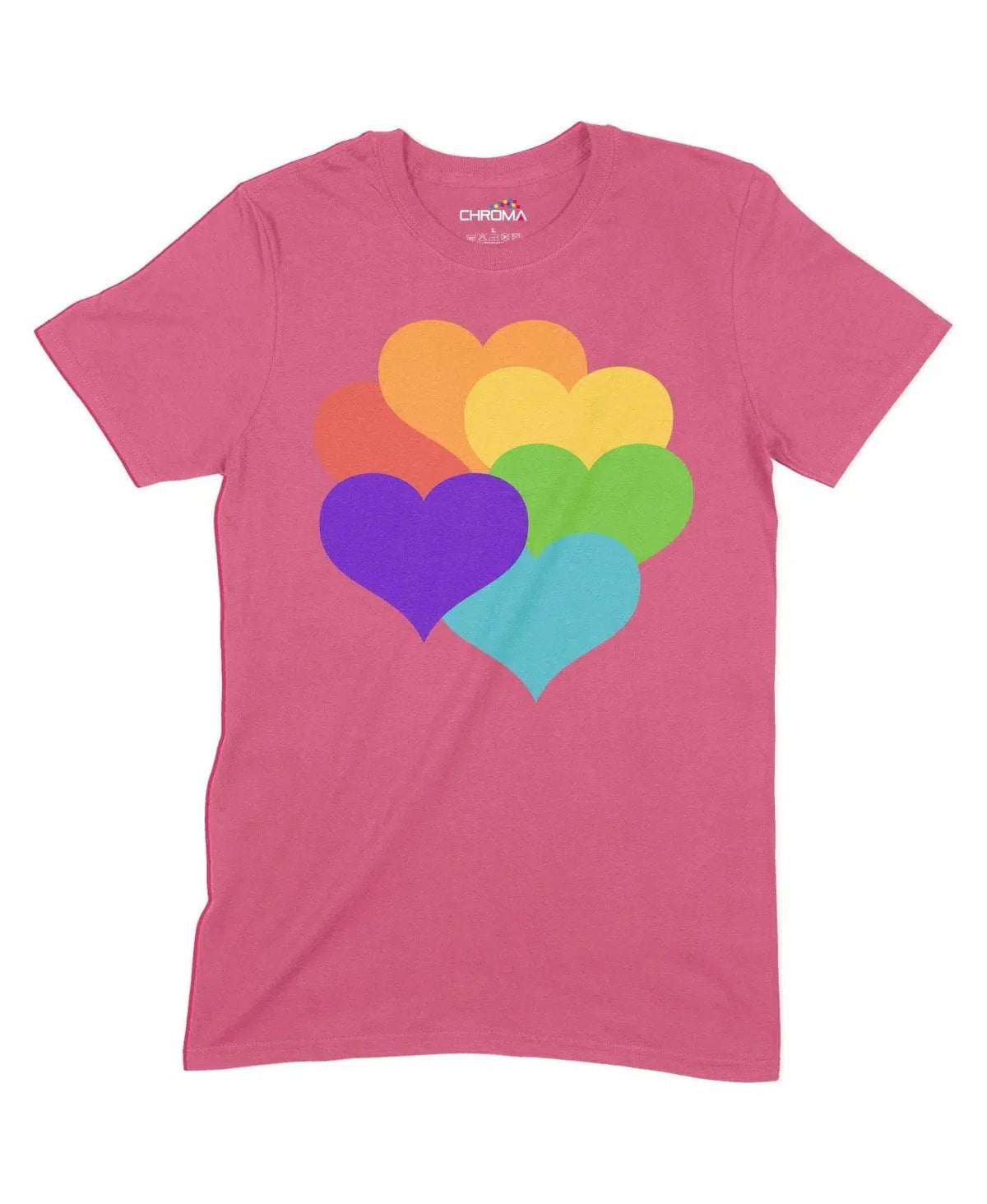 Lgbtq Hearts Unisex Adult T-Shirt Chroma Clothing