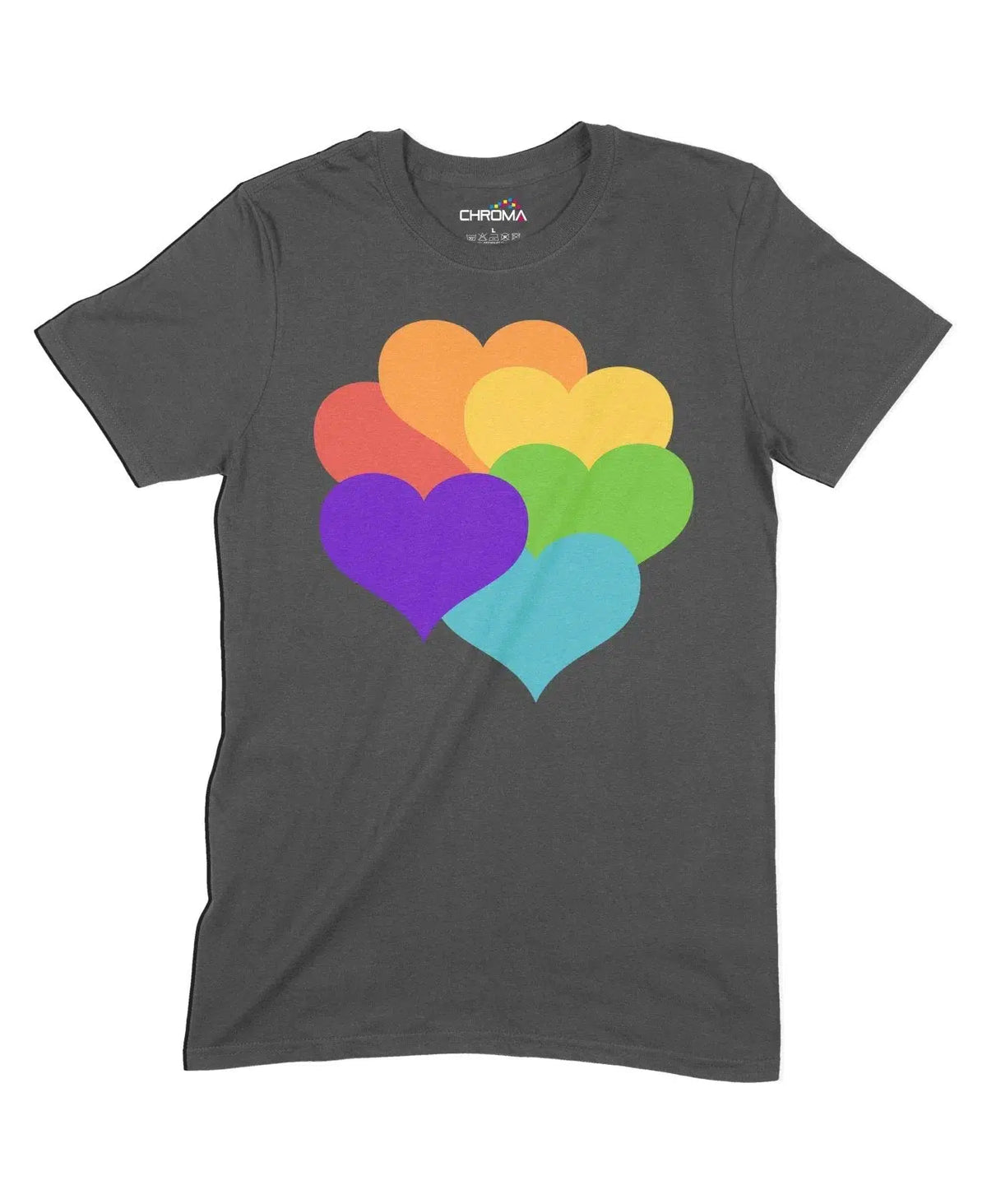 Lgbtq Hearts Unisex Adult T-Shirt Chroma Clothing
