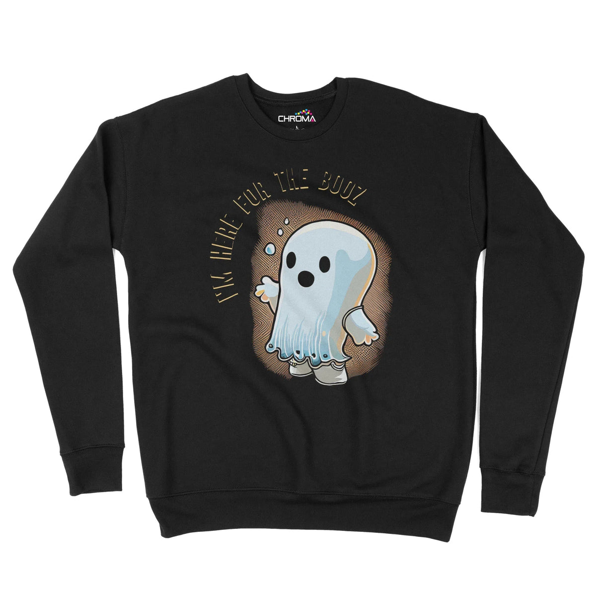 Little Ghost Here For The Boo's Halloween Unisex Adult Sweatshirt | Pr Chroma Clothing