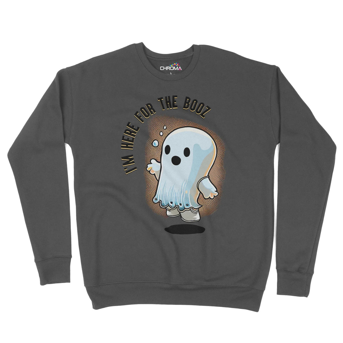 Little Ghost Here For The Boo's Halloween Unisex Adult Sweatshirt | Pr Chroma Clothing