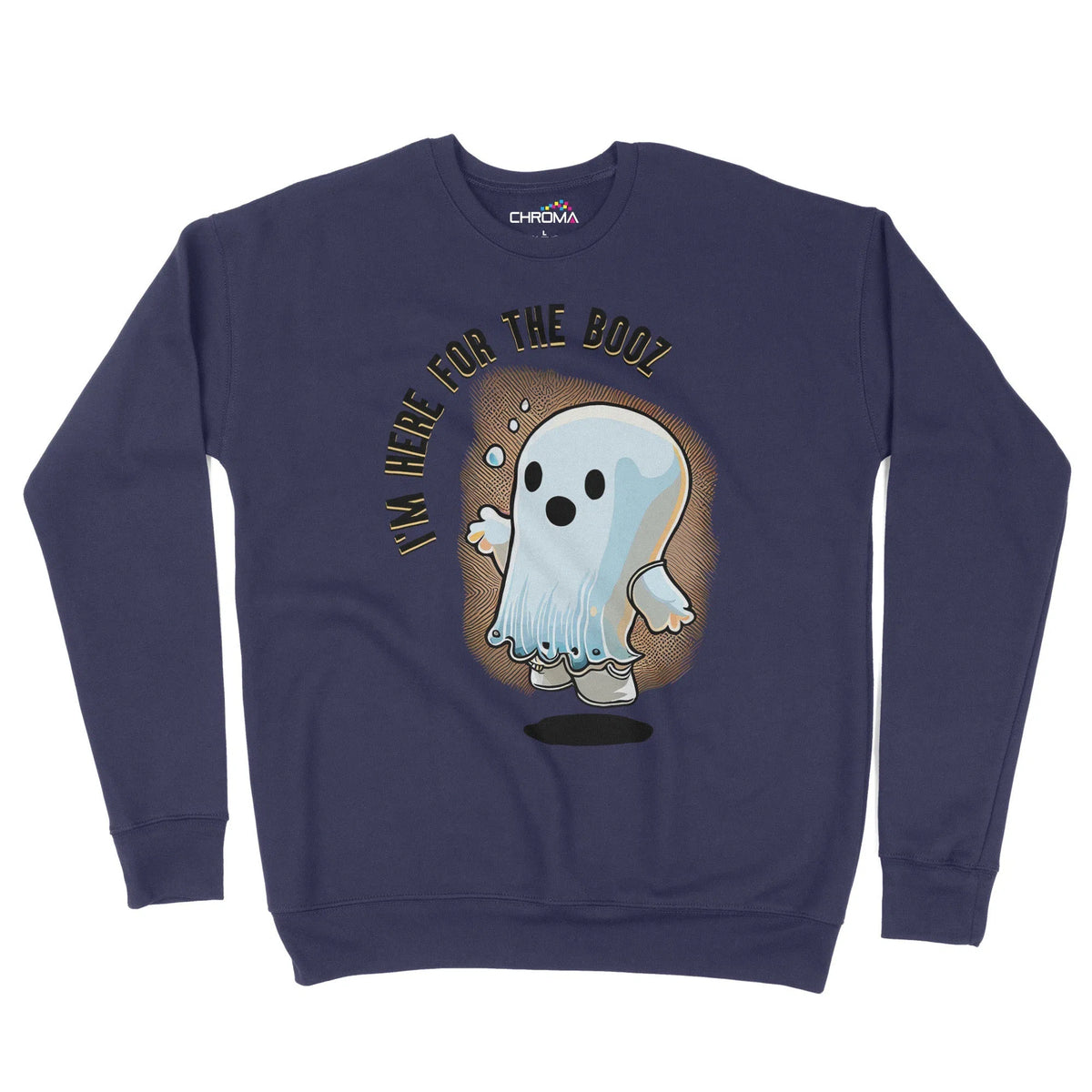 Little Ghost Here For The Boo's Halloween Unisex Adult Sweatshirt | Pr Chroma Clothing