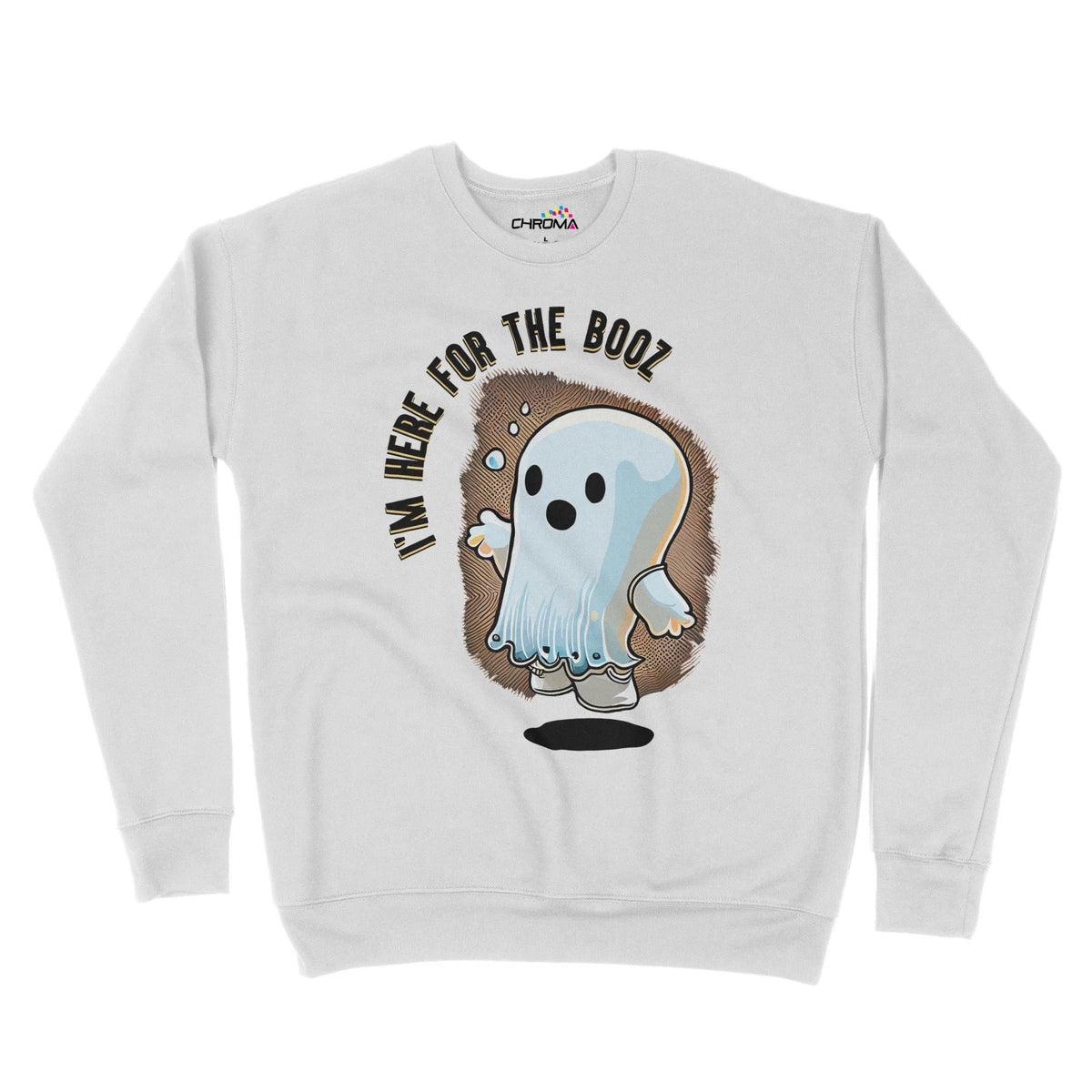 Little Ghost Here For The Boo's Halloween Unisex Adult Sweatshirt | Pr Chroma Clothing