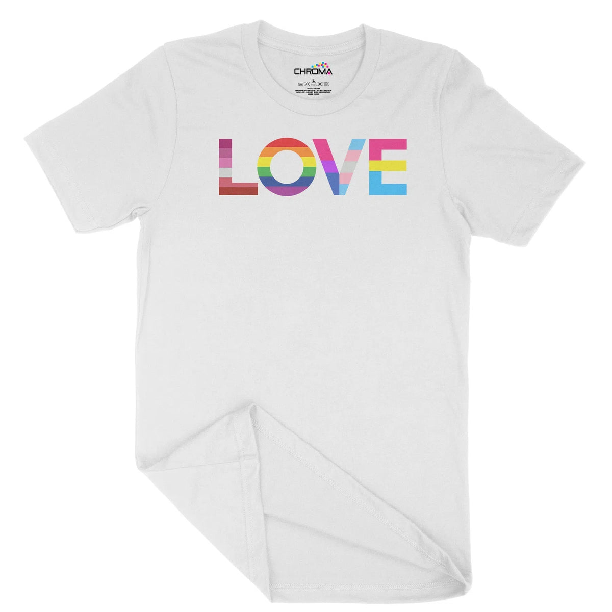 Love Rainbow Unisex Adult T-Shirt | Quality Slogan Clothing Chroma Clothing