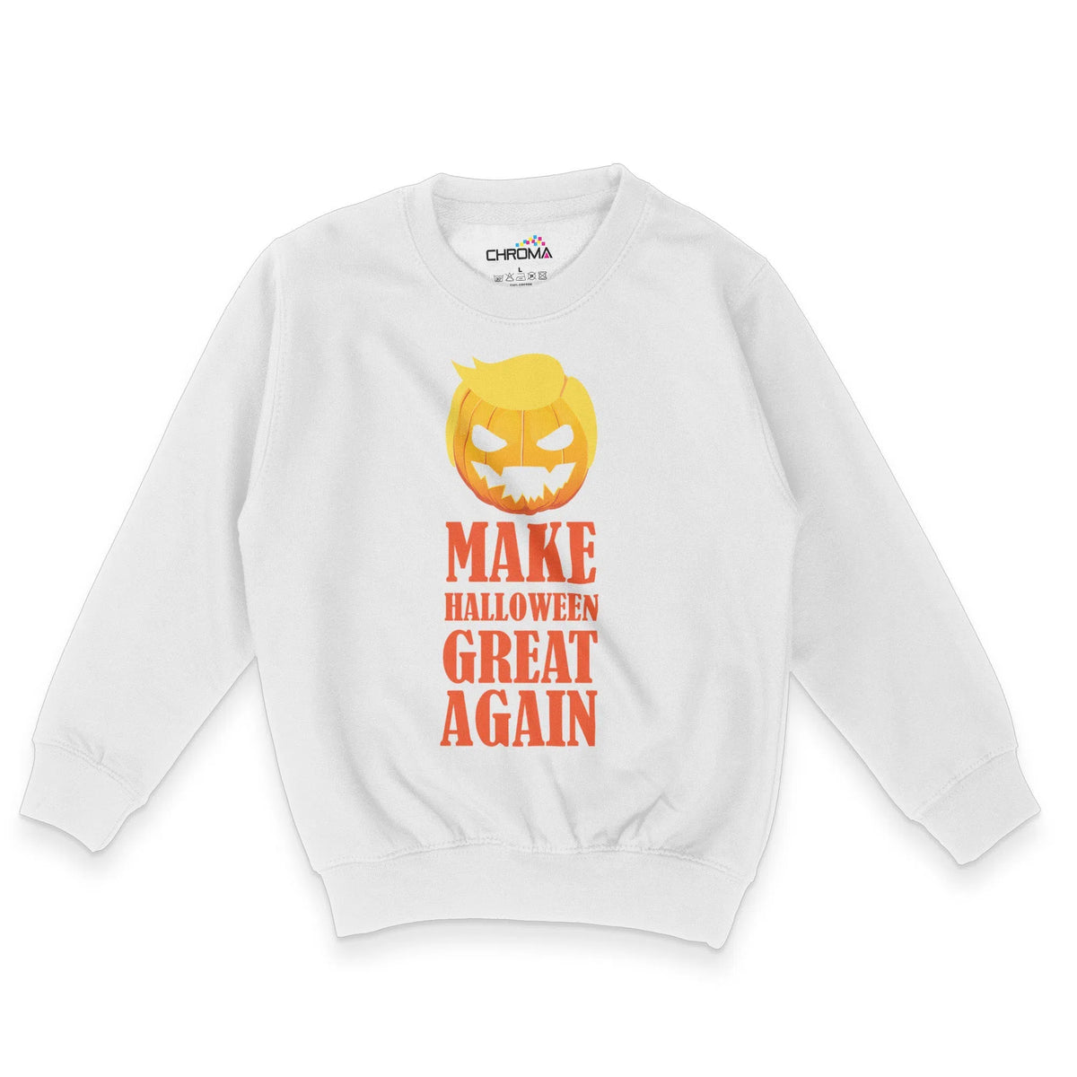 Make Halloween Great Again Unisex Youth Sweatshirt | Premium Halloween Chroma Clothing