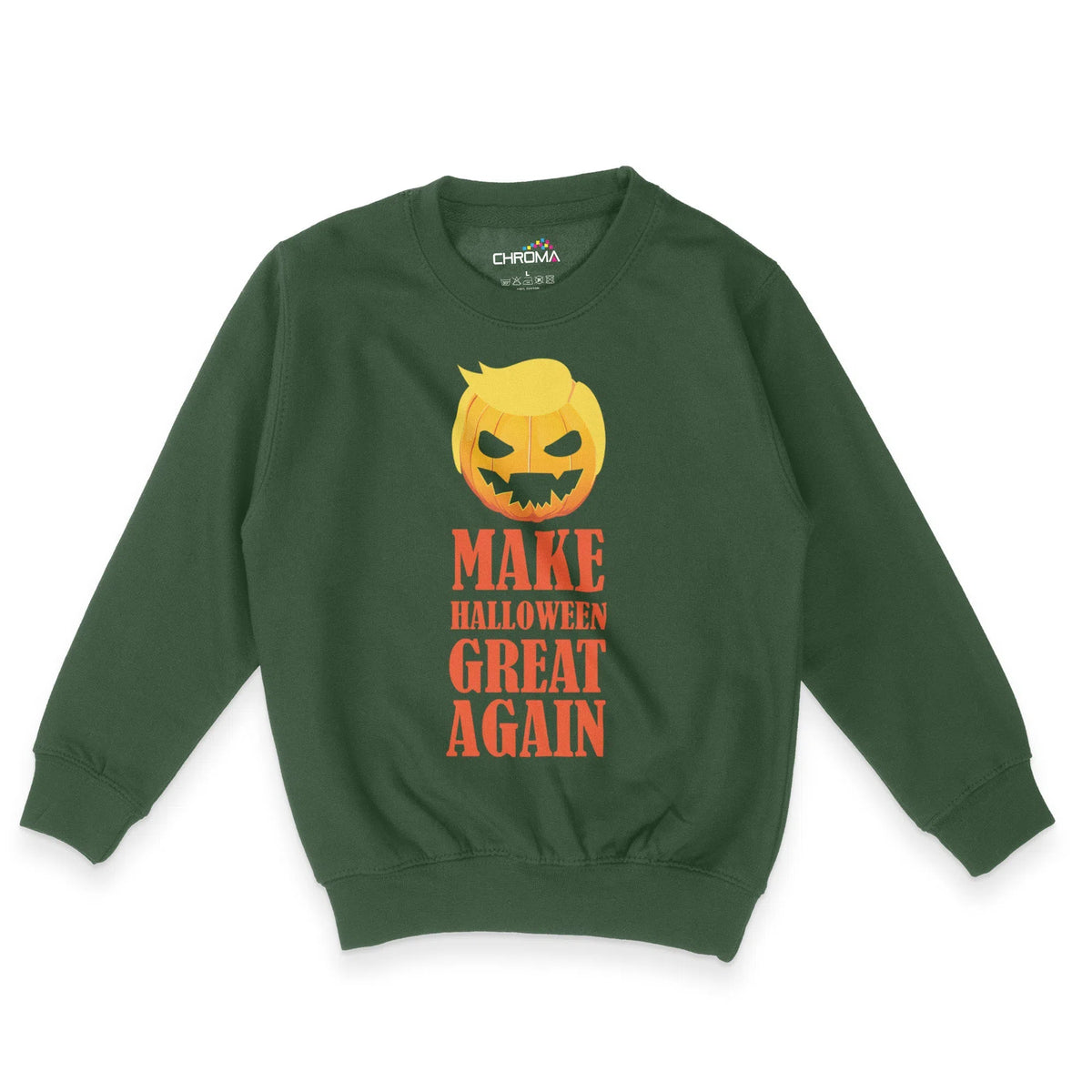 Make Halloween Great Again Unisex Youth Sweatshirt | Premium Halloween Chroma Clothing