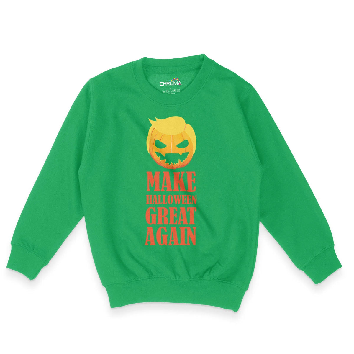 Make Halloween Great Again Unisex Youth Sweatshirt | Premium Halloween Chroma Clothing