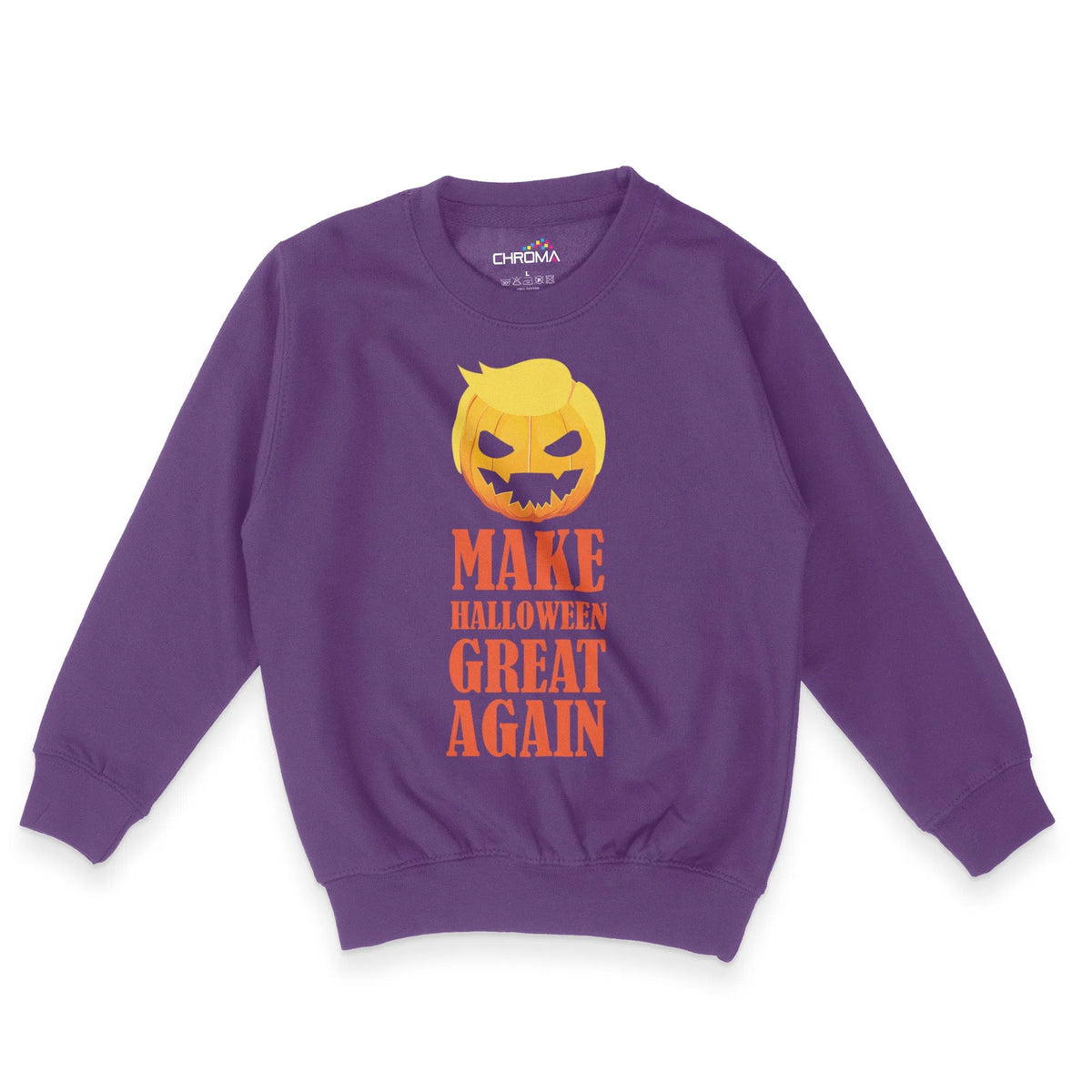 Make Halloween Great Again Unisex Youth Sweatshirt | Premium Halloween Chroma Clothing