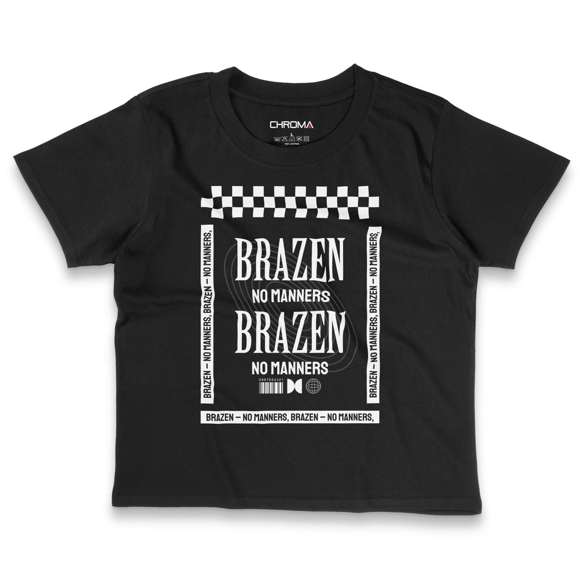 No Manners | Women's Cropped T-Shirt Chroma Clothing