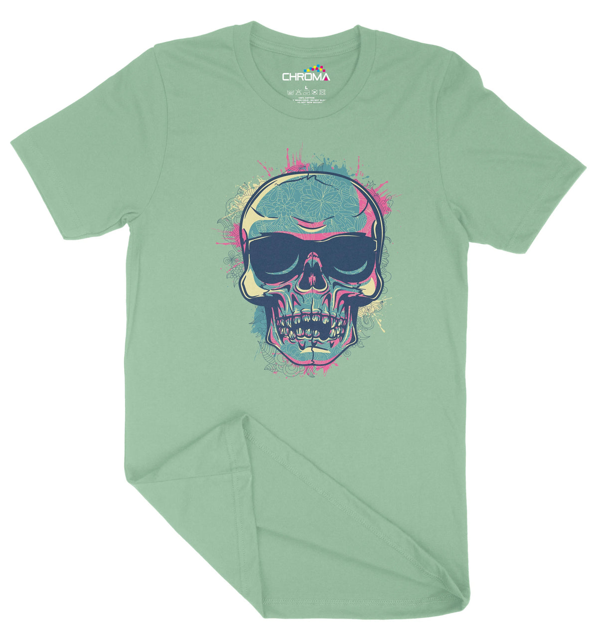 Pastel Skull Unisex Adult T-Shirt | Premium Quality Streetwear Chroma Clothing