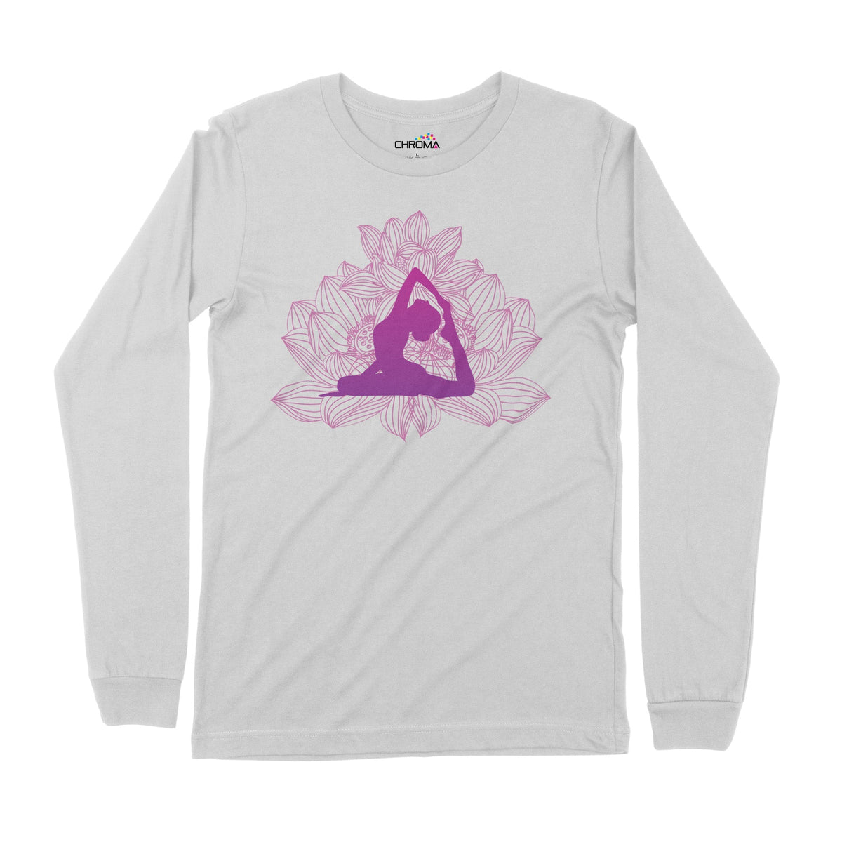 Pink Lotus | Long-Sleeve T-Shirt | Premium Quality Streetwear Chroma Clothing