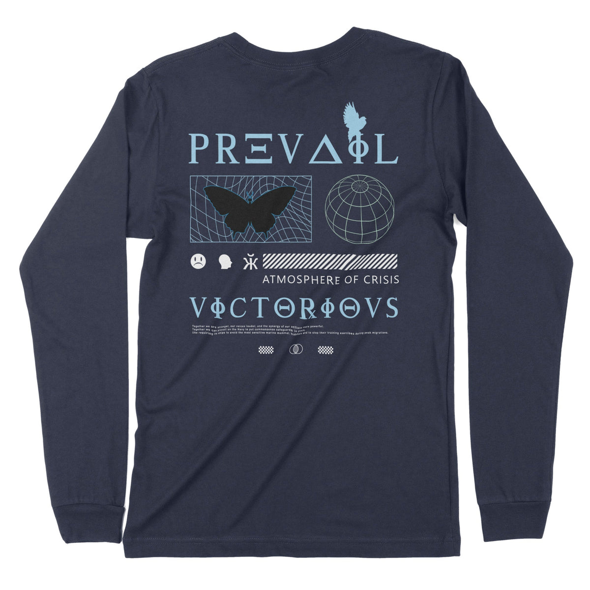 Prevail Victorious | Back Print | Long-Sleeve T-Shirt | Premium Qualit Chroma Clothing