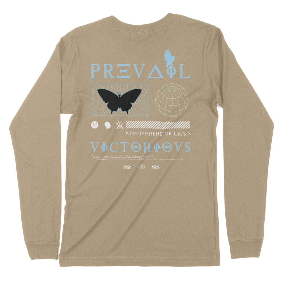 Prevail Victorious | Back Print | Long-Sleeve T-Shirt | Premium Qualit Chroma Clothing