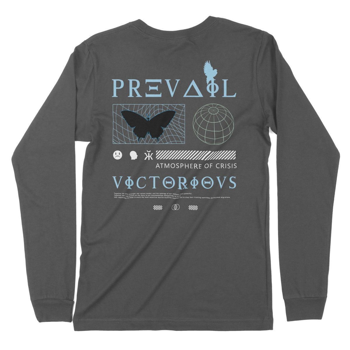 Prevail Victorious | Back Print | Long-Sleeve T-Shirt | Premium Qualit Chroma Clothing