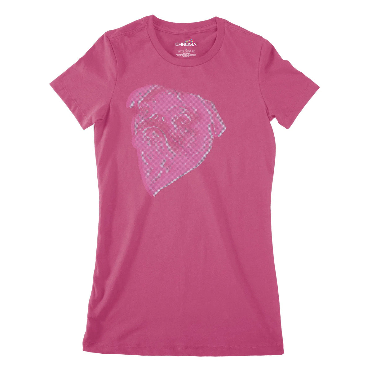 Pug Heart Women's Classic Fitted T-Shirt Chroma Clothing