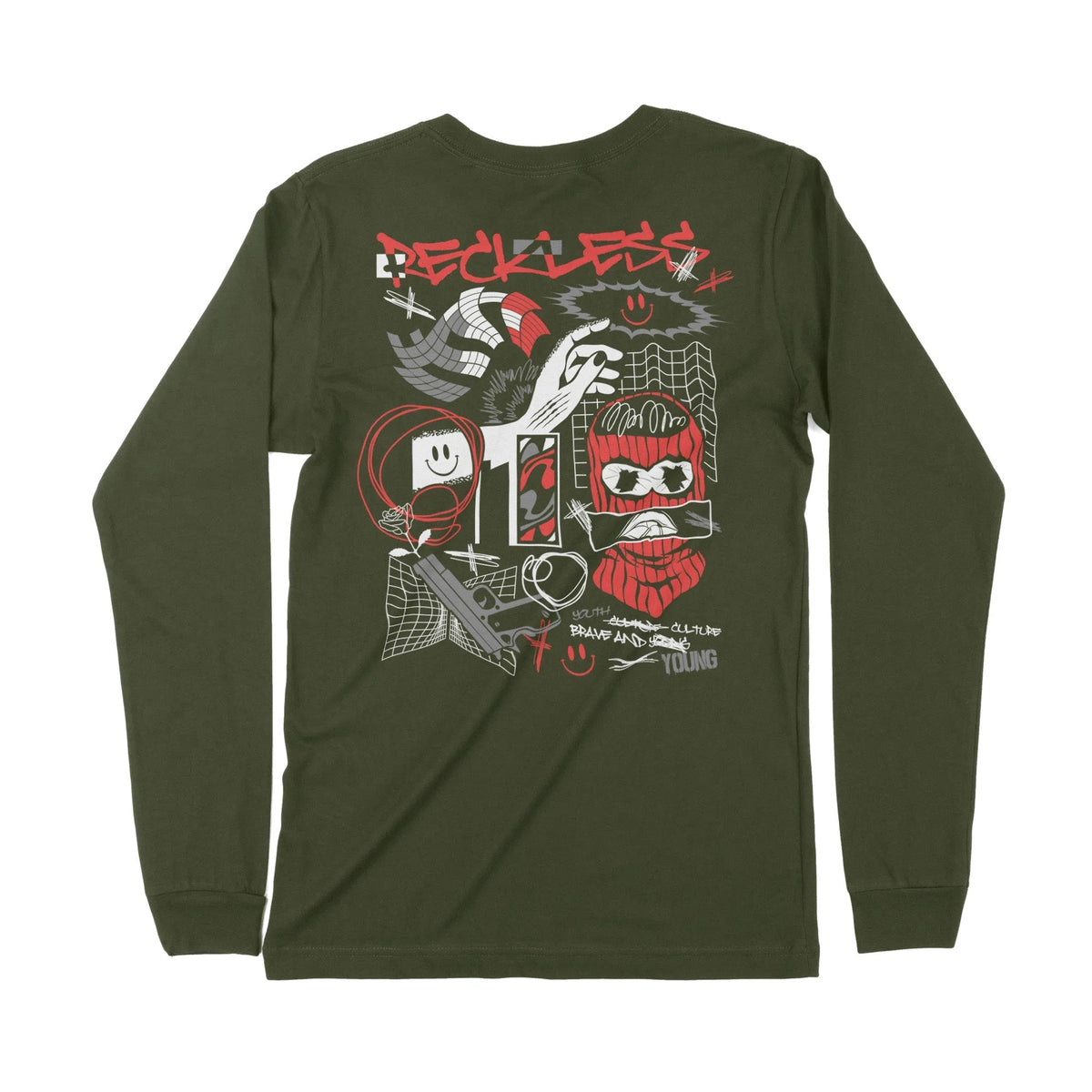 Reckless | Dual Print | Long-Sleeve T-Shirt | Premium Quality Streetwe Chroma Clothing