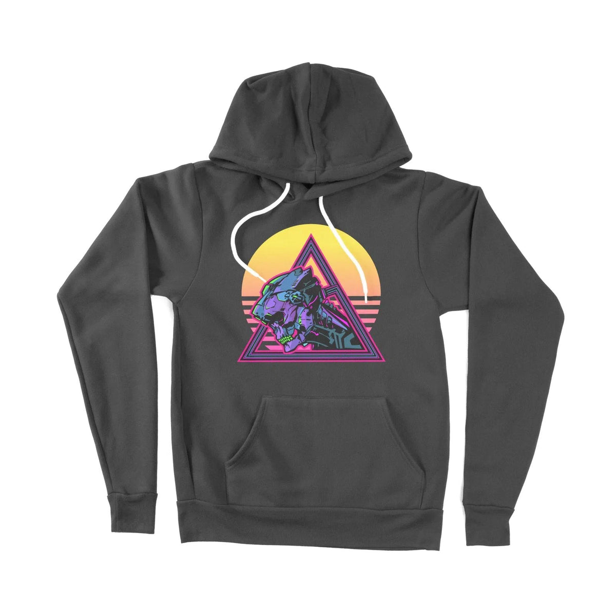 Robot Head Cyberpunk Sunset Unisex Adult Hoodie | Premium Quality Stre Chroma Clothing