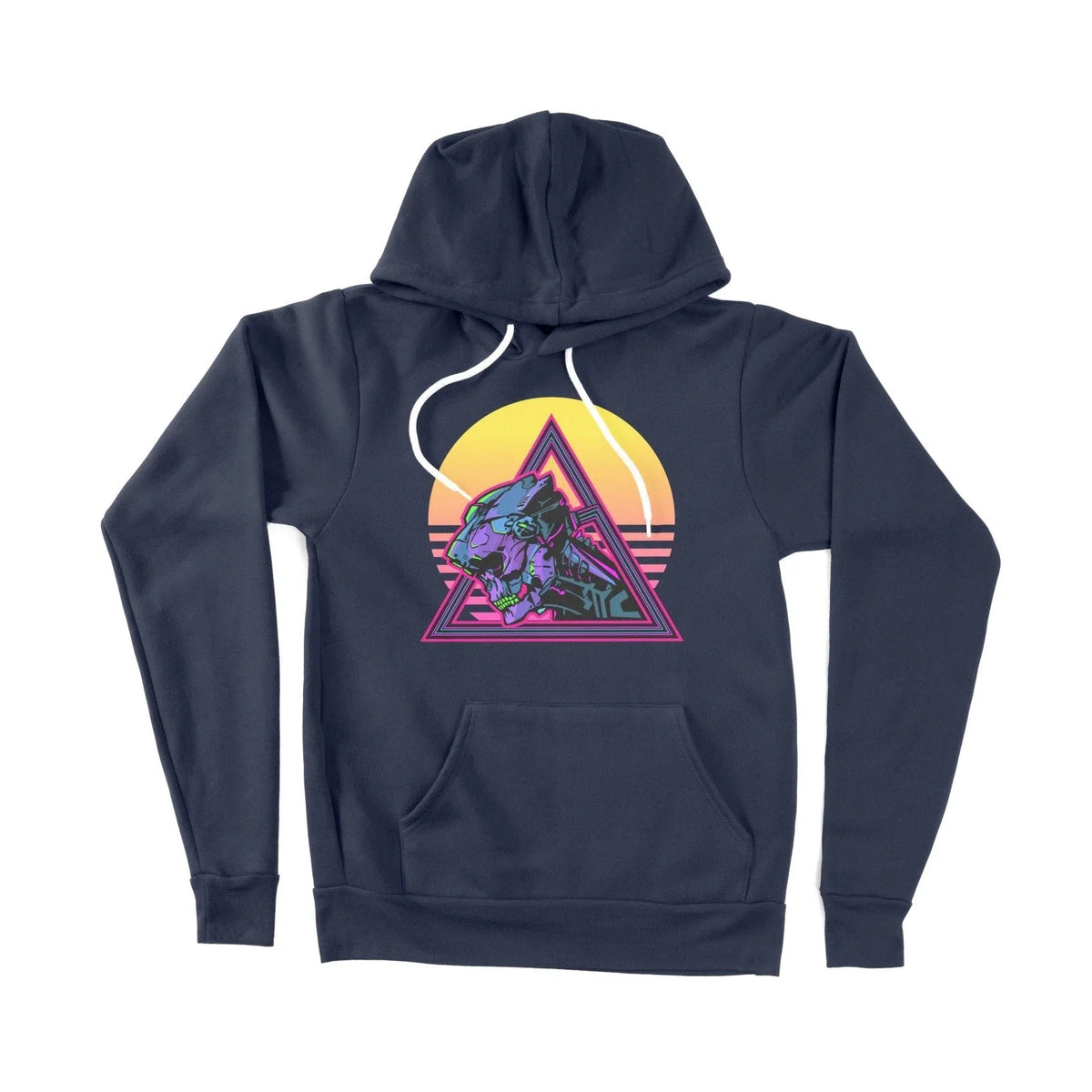 Robot Head Cyberpunk Sunset Unisex Adult Hoodie | Premium Quality Stre Chroma Clothing