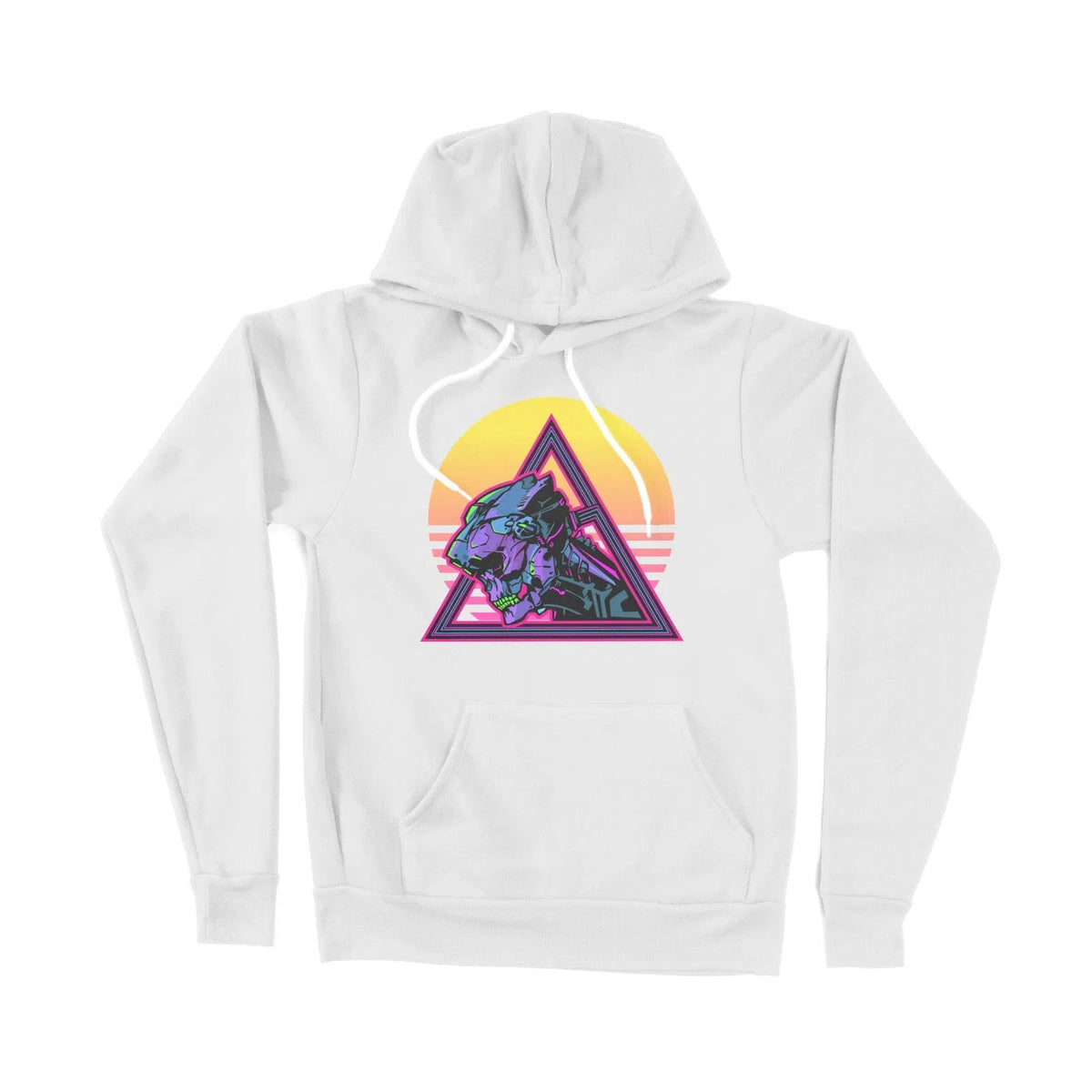 Robot Head Cyberpunk Sunset Unisex Adult Hoodie | Premium Quality Stre Chroma Clothing