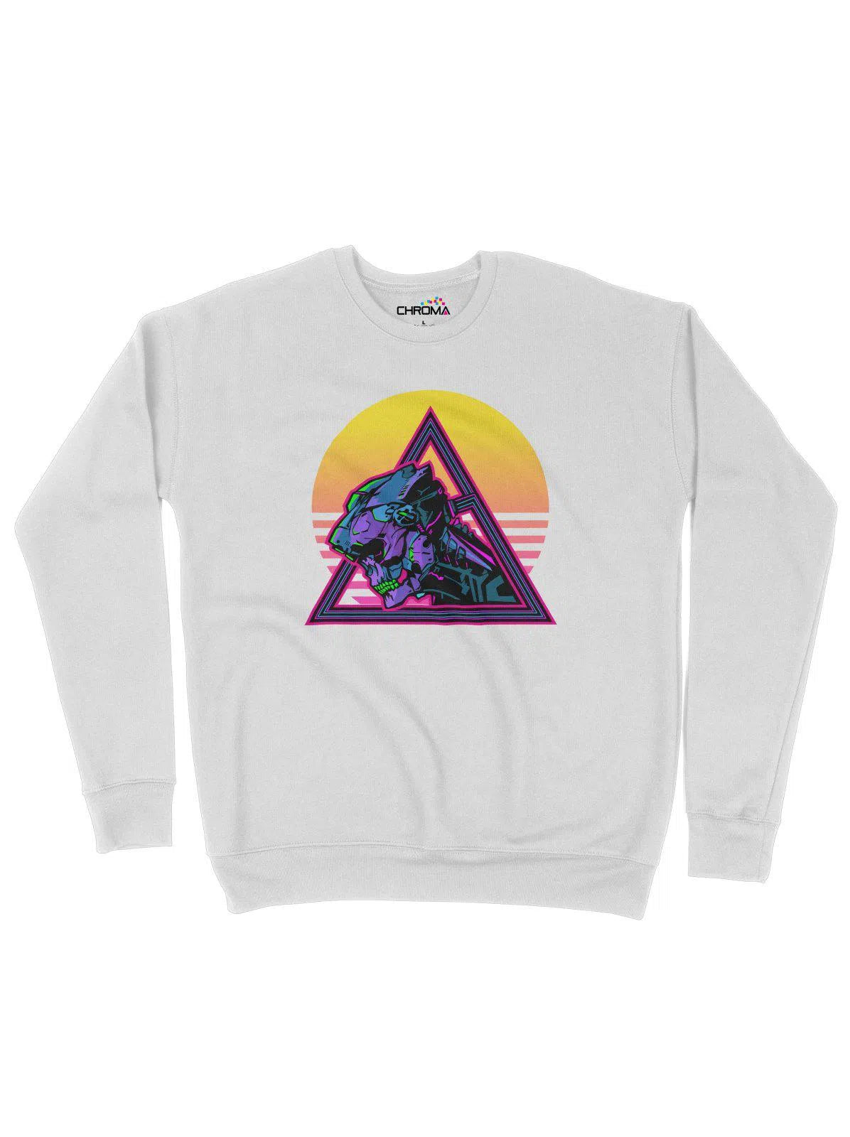 Robot Head Cyberpunk Sunset Unisex Adult Sweatshirt | Premium QualityChroma Clothing