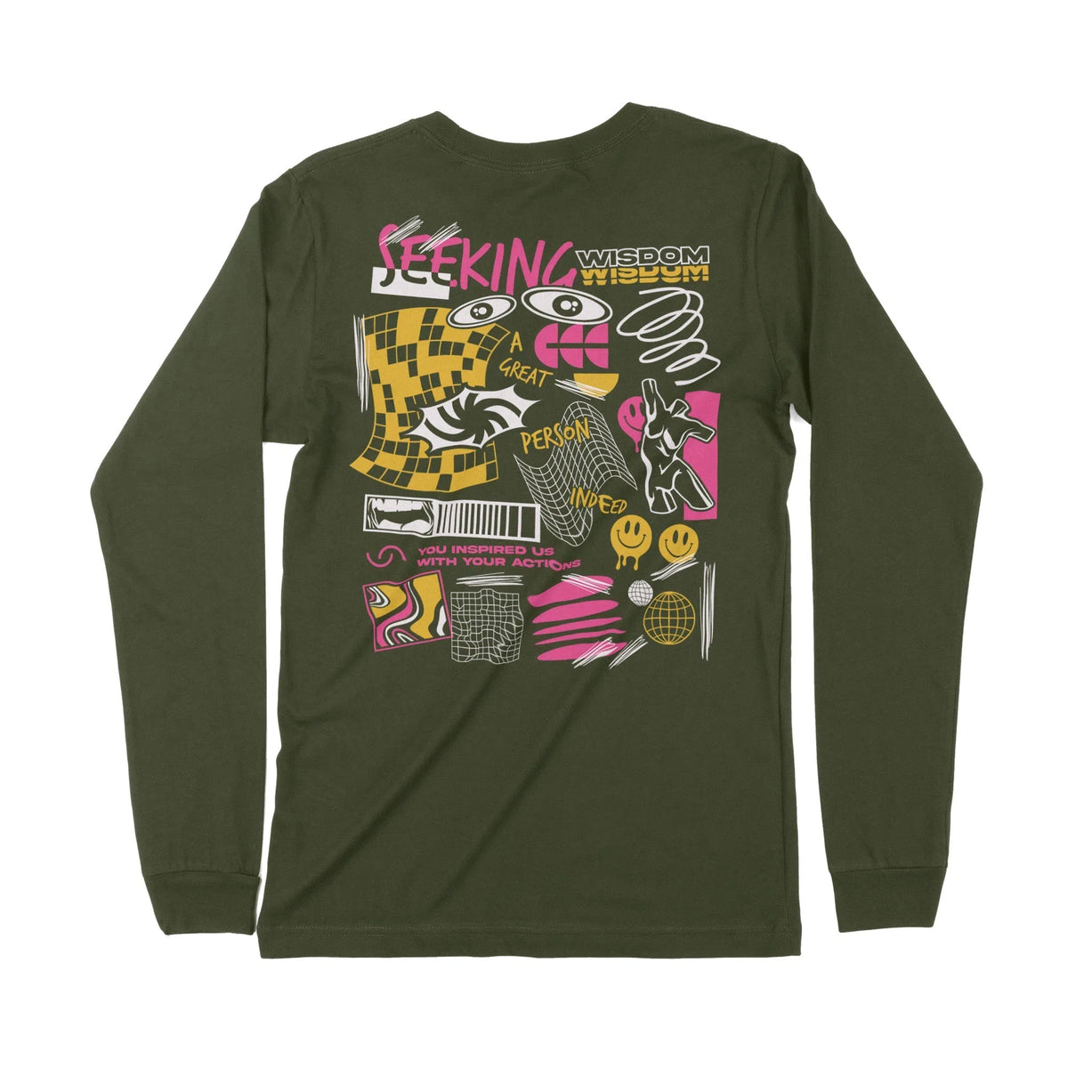 Seeking Wisdom | Dual Print | Long-Sleeve T-Shirt | Premium Quality St Chroma Clothing