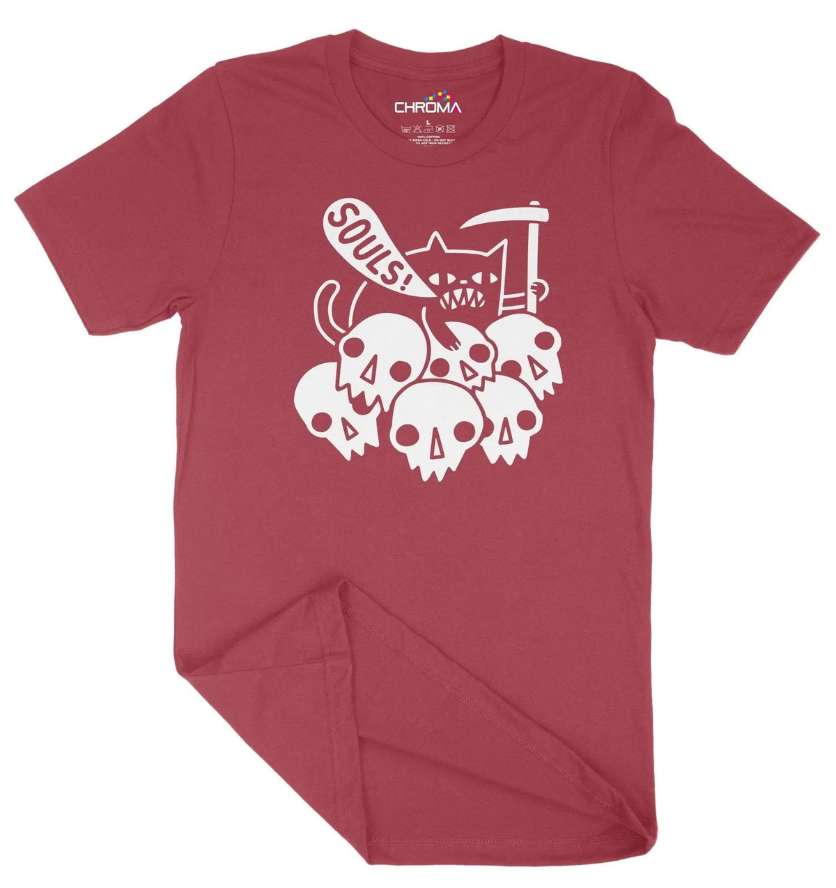 Skulls And Cat Grim Reaper Halloween Unisex Adult T-Shirt | Premium Ha Chroma Clothing