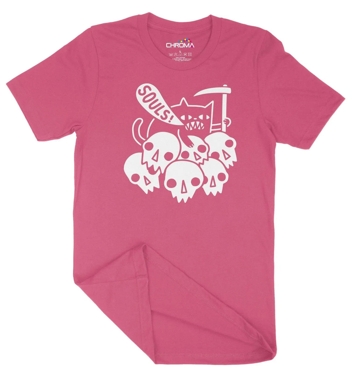 Skulls And Cat Grim Reaper Halloween Unisex Adult T-Shirt | Premium Ha Chroma Clothing