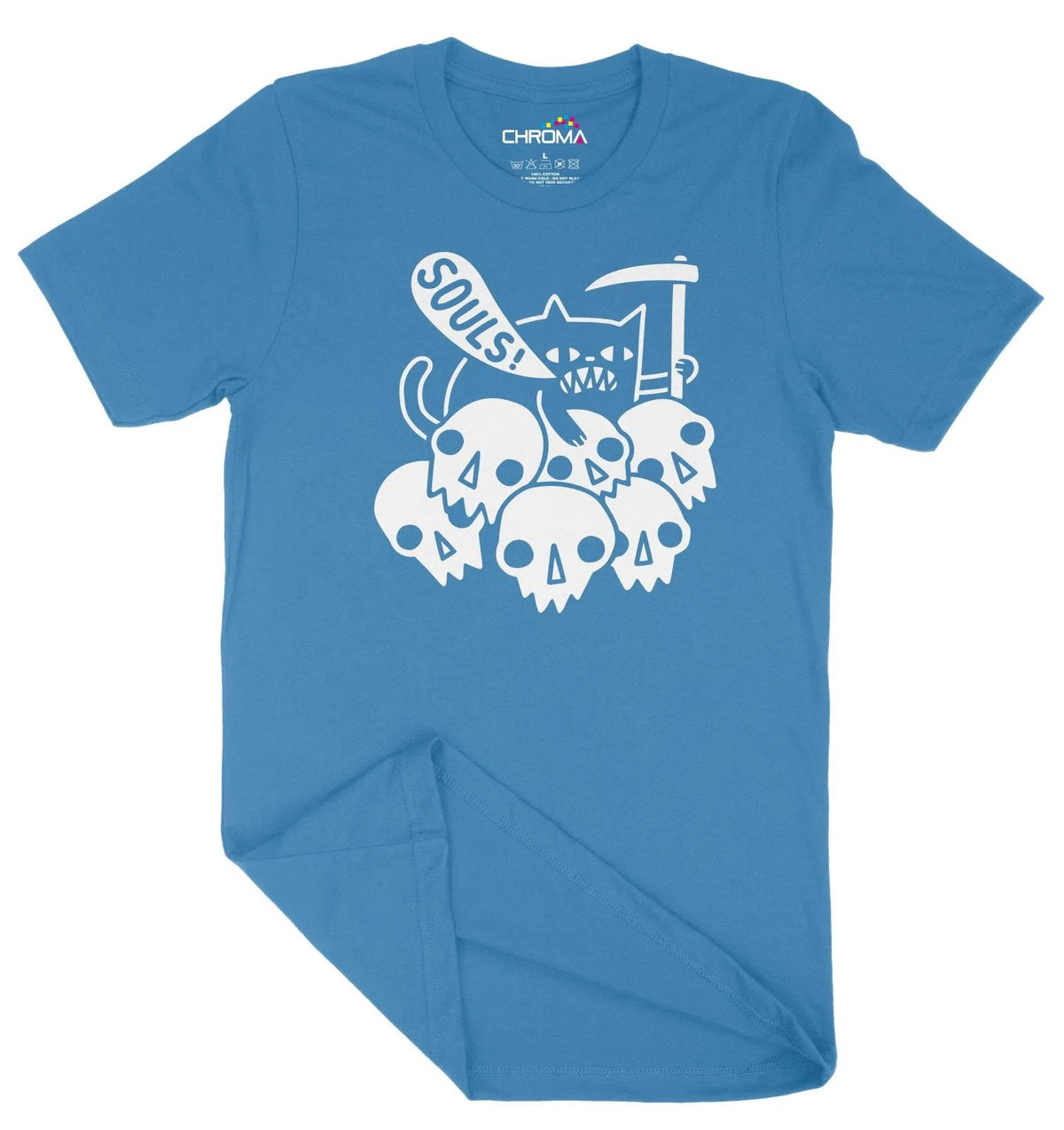 Skulls And Cat Grim Reaper Halloween Unisex Adult T-Shirt | Premium Ha Chroma Clothing