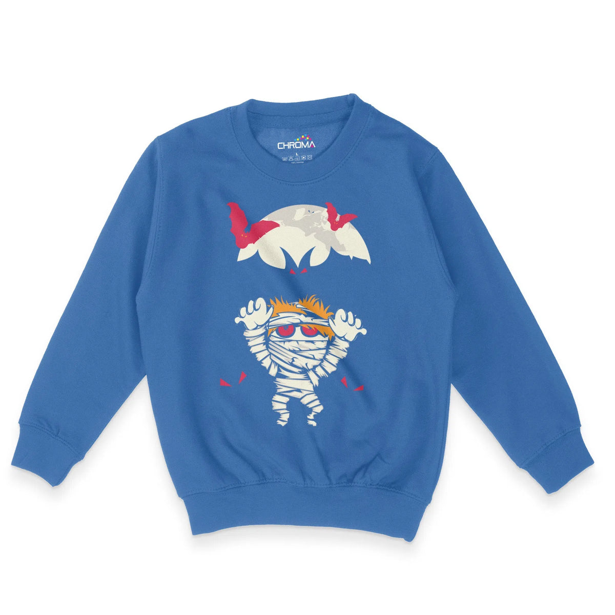 Spooky Mummy Halloween Unisex Youth Sweatshirt | Premium Halloween Clo Chroma Clothing